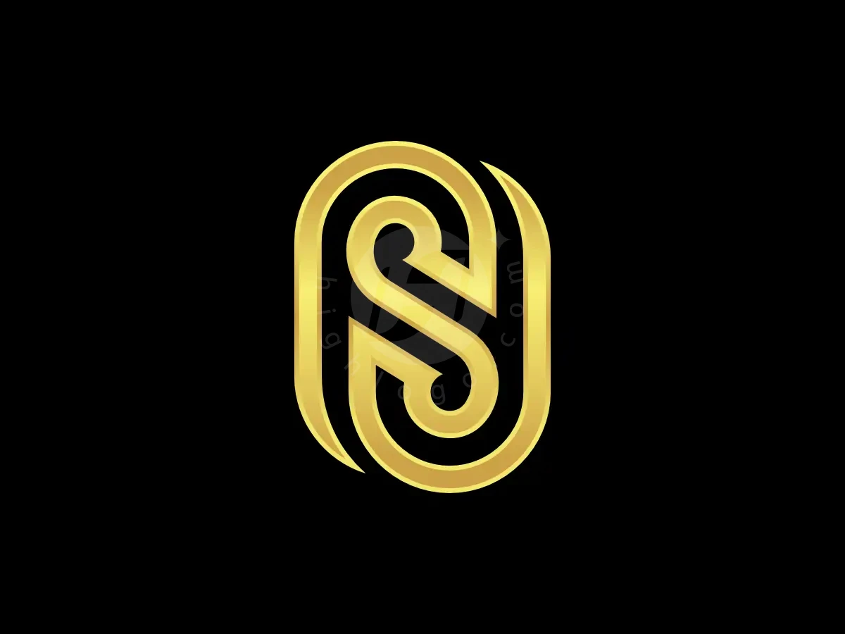 Letter NS Initial SN Golden Line Wordmark Logo - Sports Logo design by Proffartline for sale on Highlogo