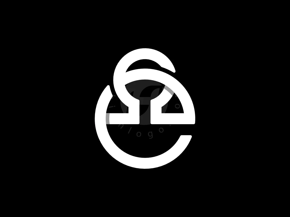 Letter E Omega Monoline Monogram Logo - Technology Logo design by Proffartline for sale on Highlogo