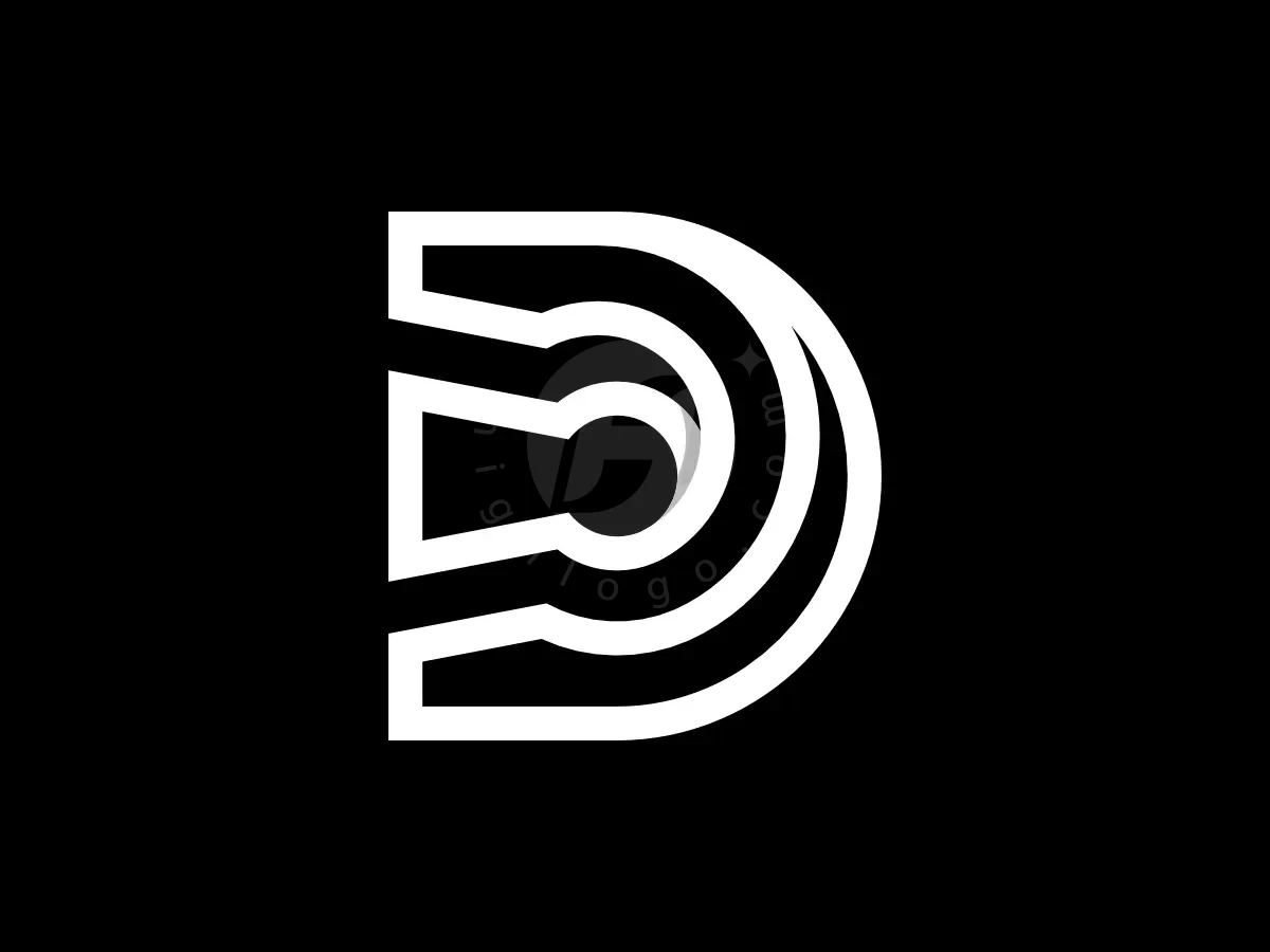 Letter D Keyhole Dynamic Line Monogram Logo - Real Estate Logo design by Proffartline for sale on Highlogo