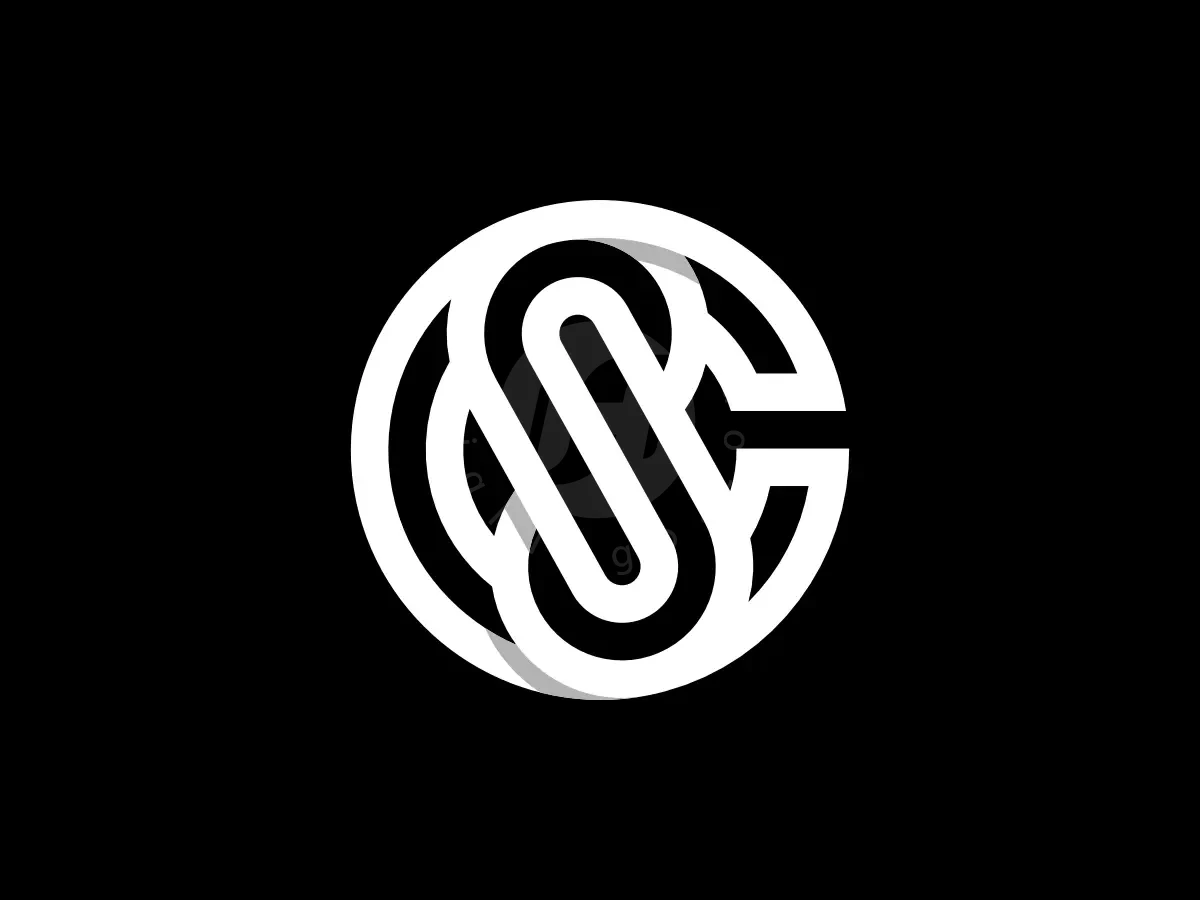 Letter CS Initial SC Infinity Dynamic Line Logo - Media Logo design by Proffartline for sale on Highlogo
