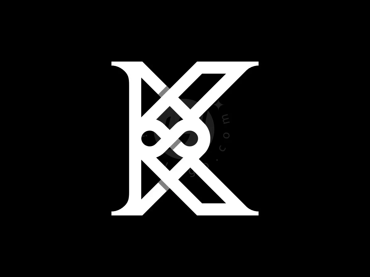 Letter K Infinity Knotwork Monogram Logo - Media Logo design by Proffartline for sale on Highlogo