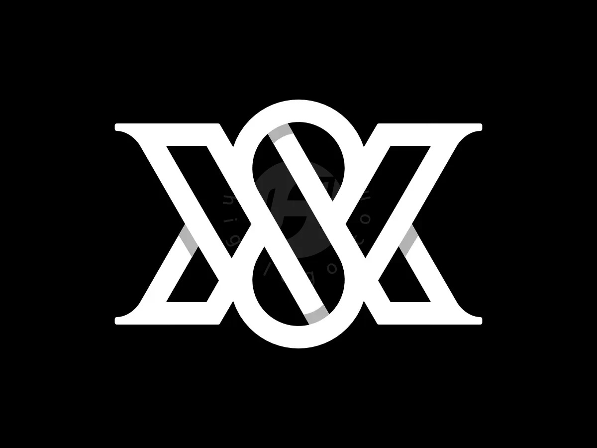 Letter XS X8 Initial SX 8X Monoline Monogram Logo - Media Logo design by Proffartline for sale on Highlogo