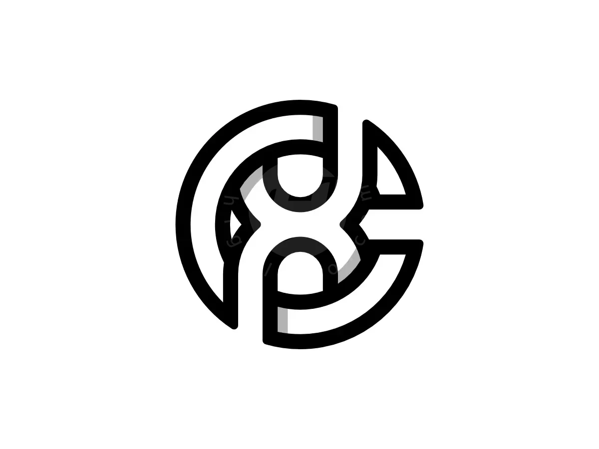 Letter CX Initial XC Monoline Lettermark Logo - Media Logo design by Proffartline for sale on Highlogo