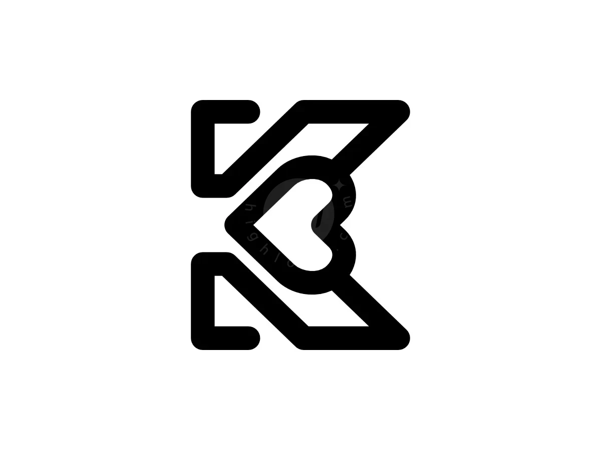 Letter K Love Heart Geometric Line Lettermark Logo - Fashion Logo design by Proffartline for sale on Highlogo