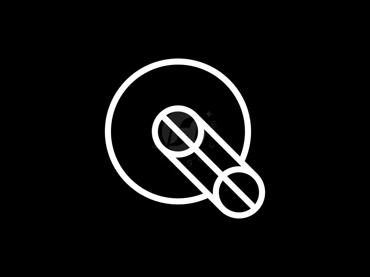 Letter Q Geometric Monoline Typography Logo - Technology Logo design by Proffartline for sale on Highlogo