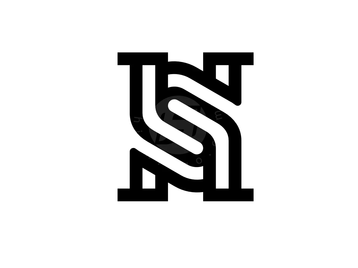 Letter SH Initial HS Lettermark Logo - Technology Logo design by Proffartline for sale on Highlogo