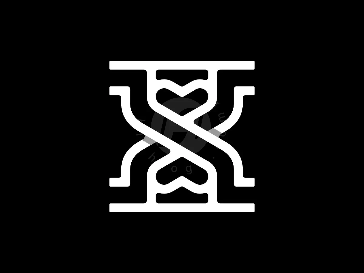 Letter X Love Hourglass Monoline Monogram Logo - Financial Logo design by Proffartline for sale on Highlogo