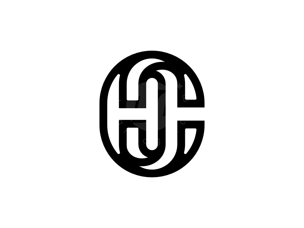 Letter CH Initial HC Dynamic Line Monogram Logo - Media Logo design by Proffartline for sale on Highlogo