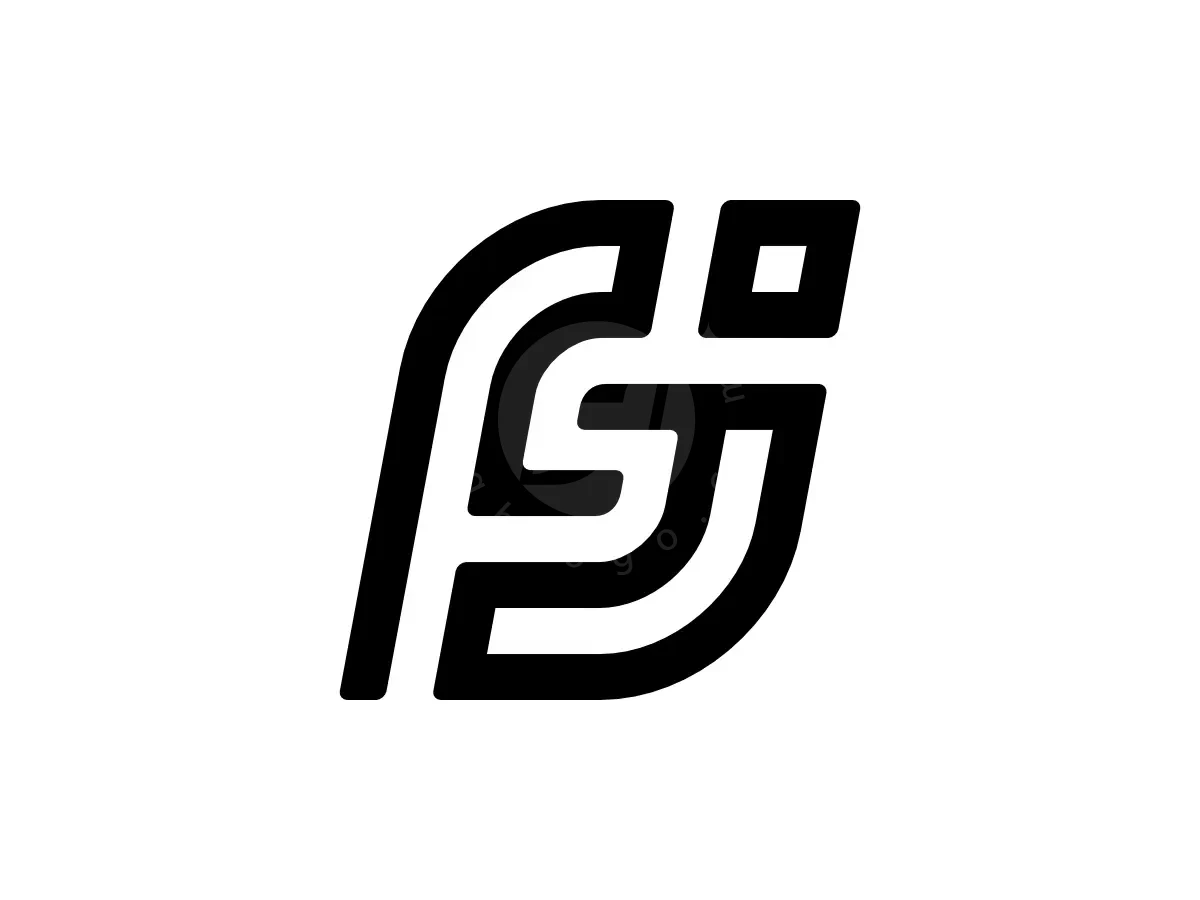 Letter FJ Initial JF Italic Line Monogram Logo - Technology Logo design by Proffartline for sale on Highlogo