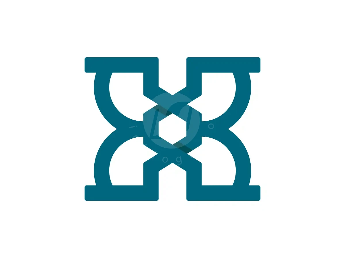 Letter X Hexagonal Geometric Line Monogram Logo - Financial Logo design by Proffartline for sale on Highlogo