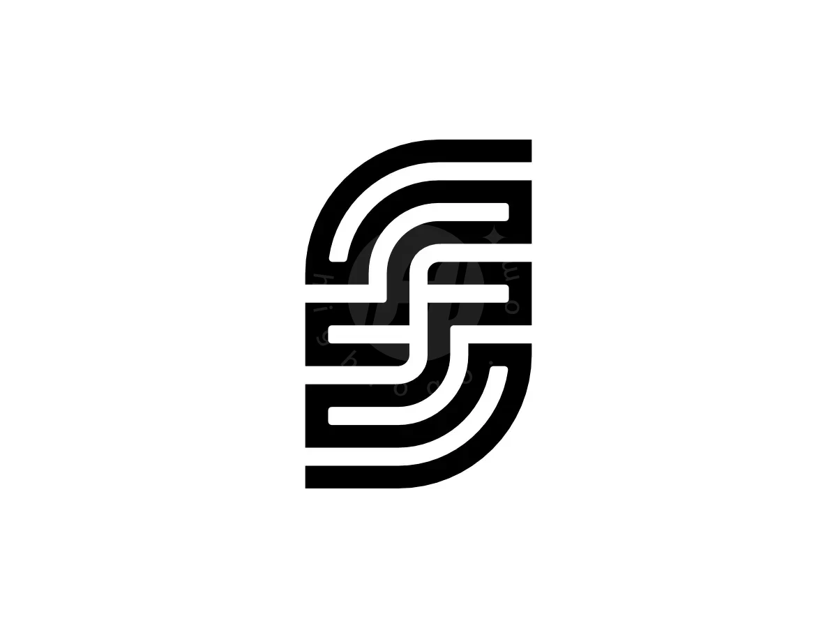 Letter SF Initial FS Labyrinth Geometric Line Logo - Technology Logo design by Proffartline for sale on Highlogo