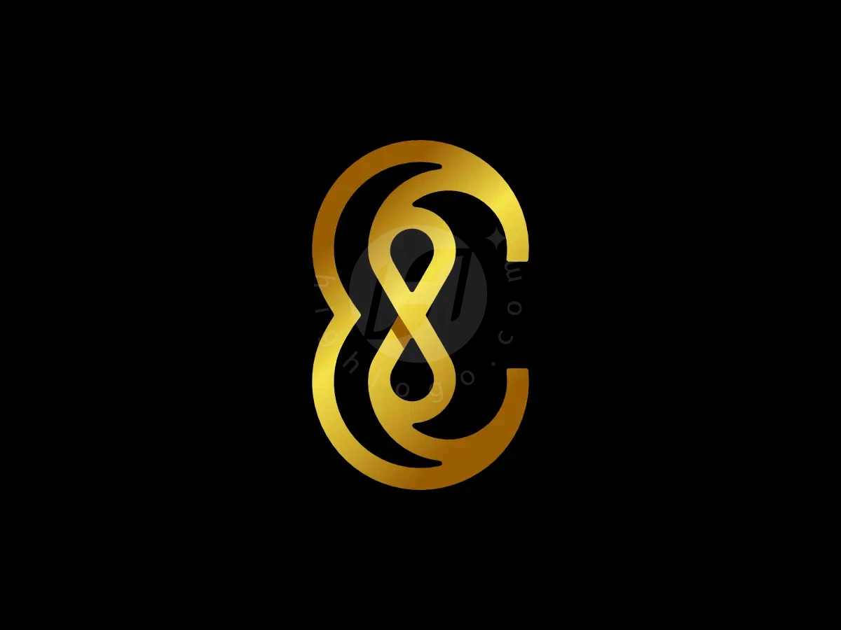 Letter E Infinity Gold Line Monogram Logo - Financial Logo design by Proffartline for sale on Highlogo