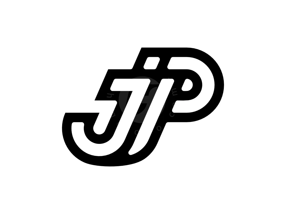 Letter JP Initial PJ Italic Line Monogram Logo - Media Logo design by Proffartline for sale on Highlogo