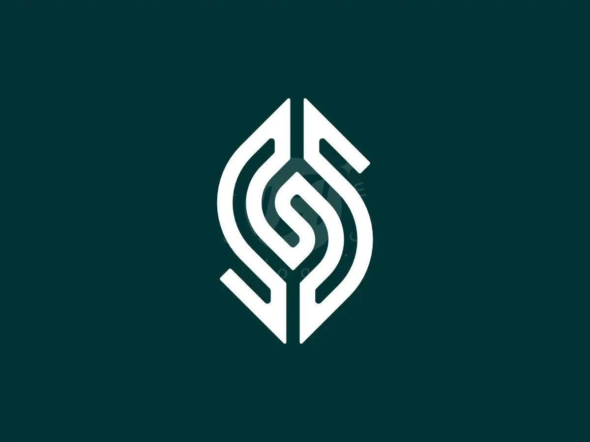 Letter SS S Leaf Tech Geometric Line Logo - Technology Logo design by Proffartline for sale on Highlogo