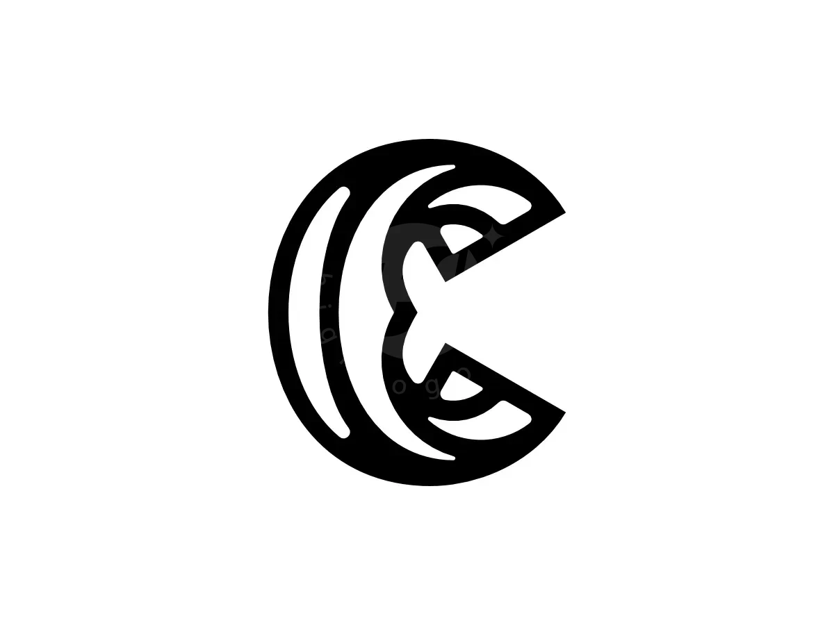 Letter CE Initial EC Geometric Multiline Monogram Logo - Technology Logo design by Proffartline for sale on Highlogo