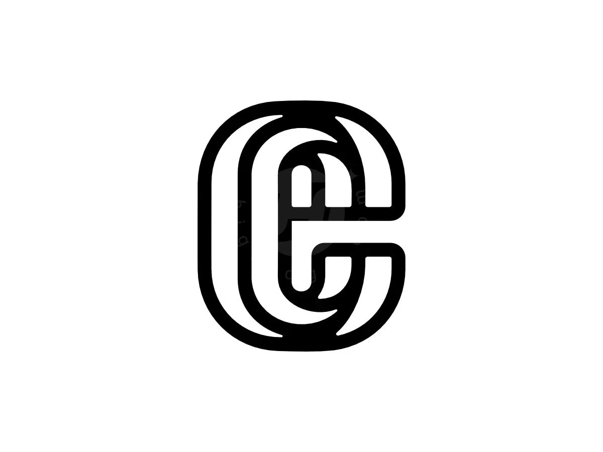 Letter EC Initial CE Dynamic Line Lettermark Logo, Interlocking bold black outlines form a stylized typographic monogram combining the letters C and E over a white background.