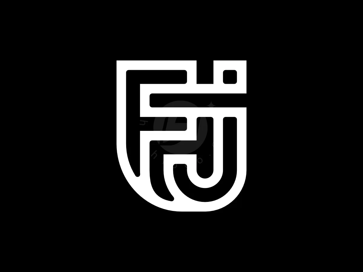 Letter FJ Initial JF Connection Line Lettermark Logo - Technology Logo design by Proffartline for sale on Highlogo