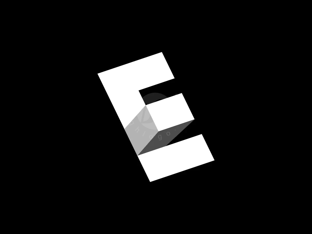 Letter E 3D Geometric Isometric Monogram Logo - 3D Logo design by Proffartline for sale on Highlogo