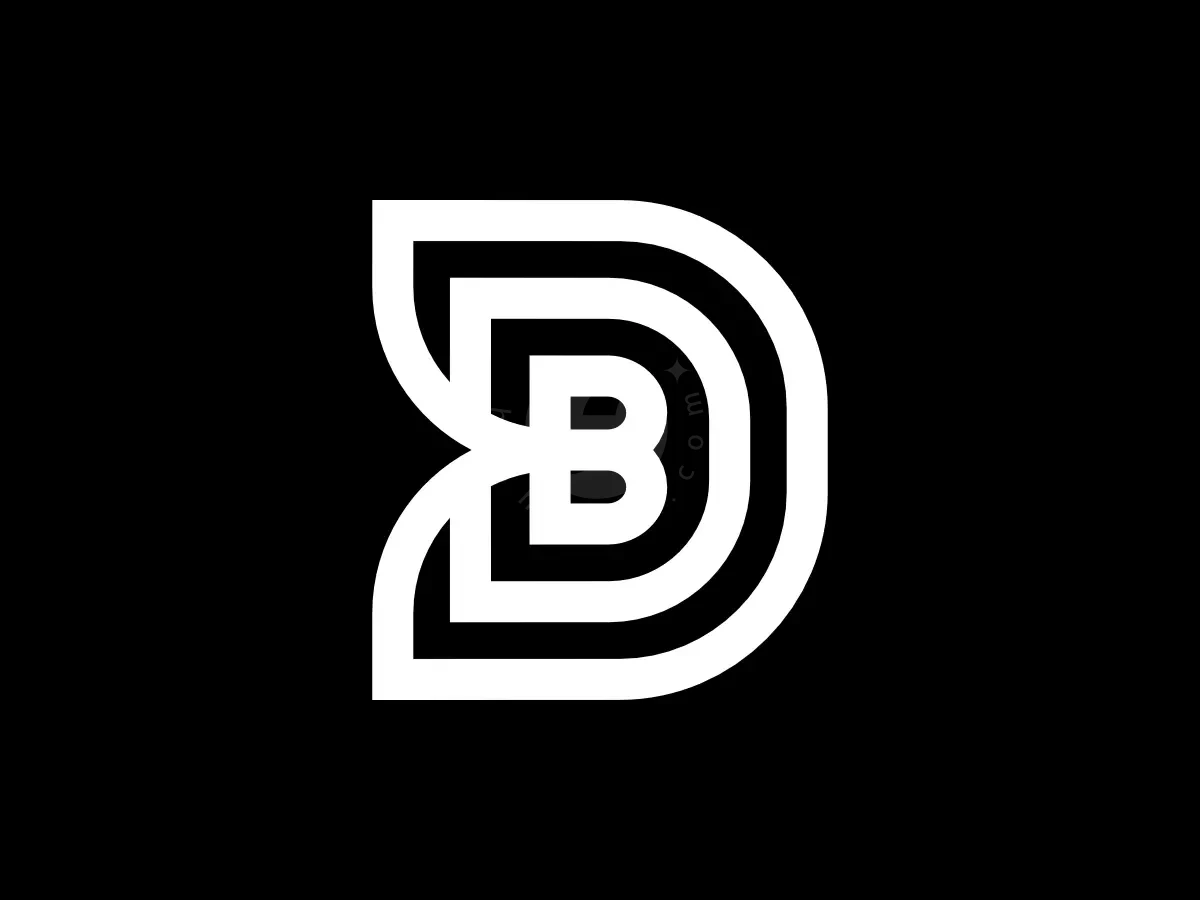 Letter Db Initial Bd Dynamic Line Typography Logo - Technology Logo design by Proffartline for sale on Highlogo