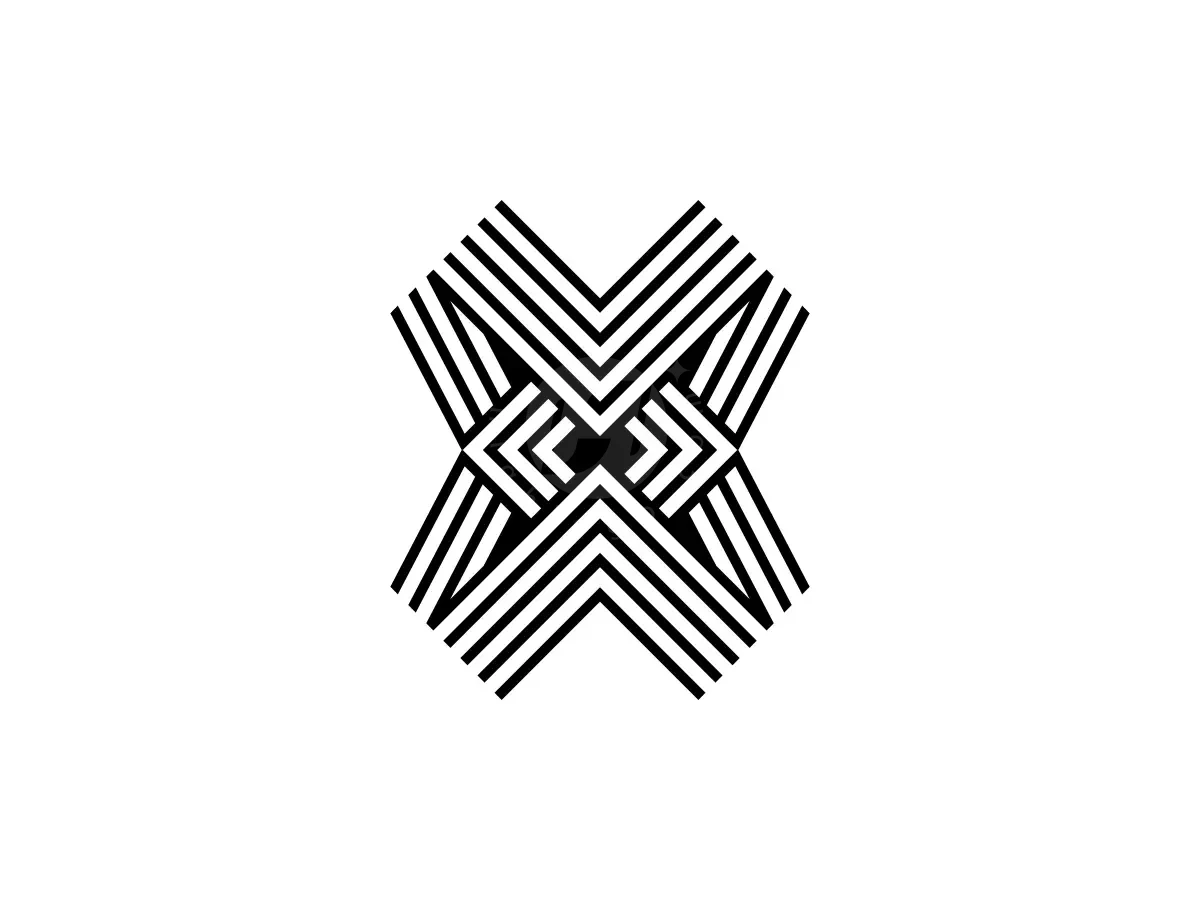 Letter X Geometric Multiline Monogram Logo - Technology Logo design by Proffartline for sale on Highlogo