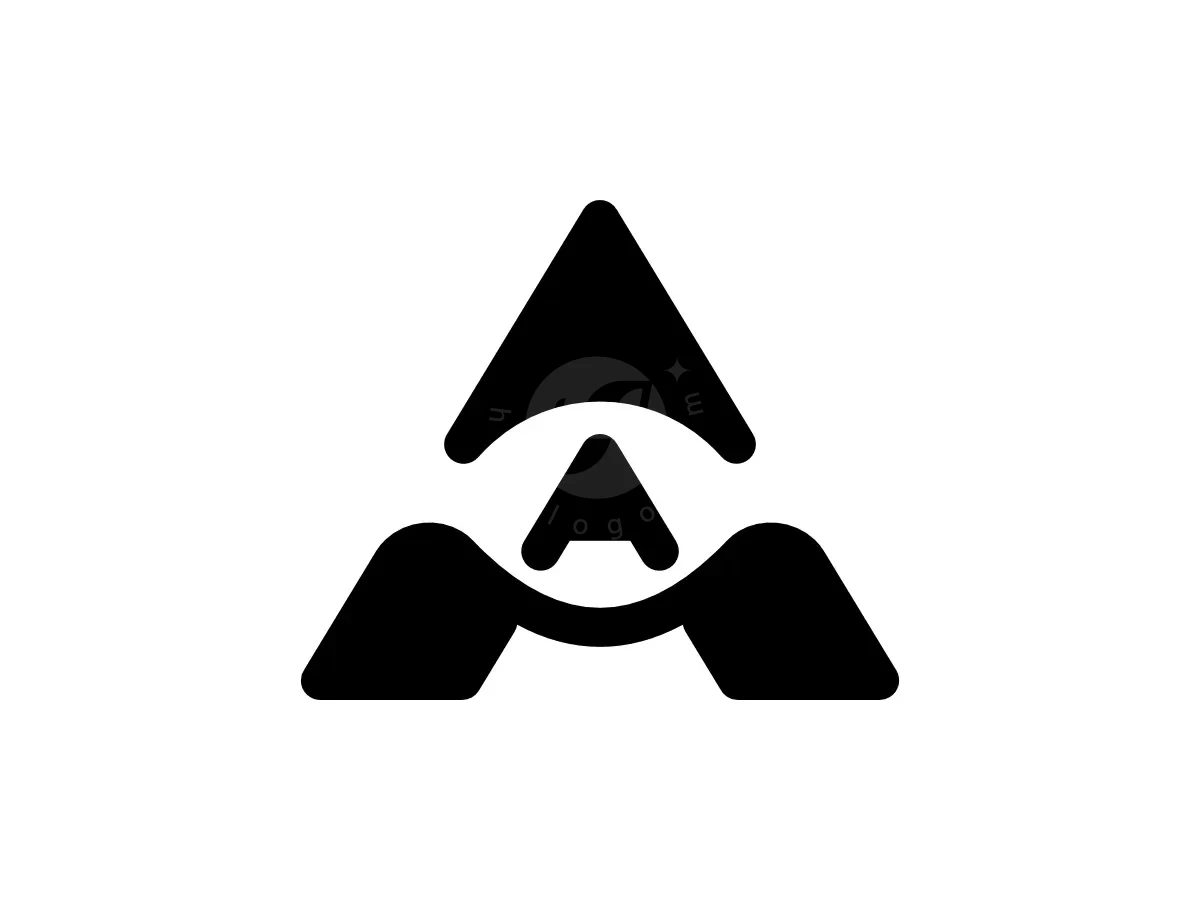 Letter Aa Double A Uppercase Monogram Logo - Media Logo design by Proffartline for sale on Highlogo