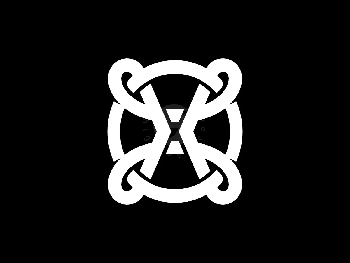 Letter Xo Initial Ox Circle Geometric Typography Logo - Media Logo design by Proffartline for sale on Highlogo