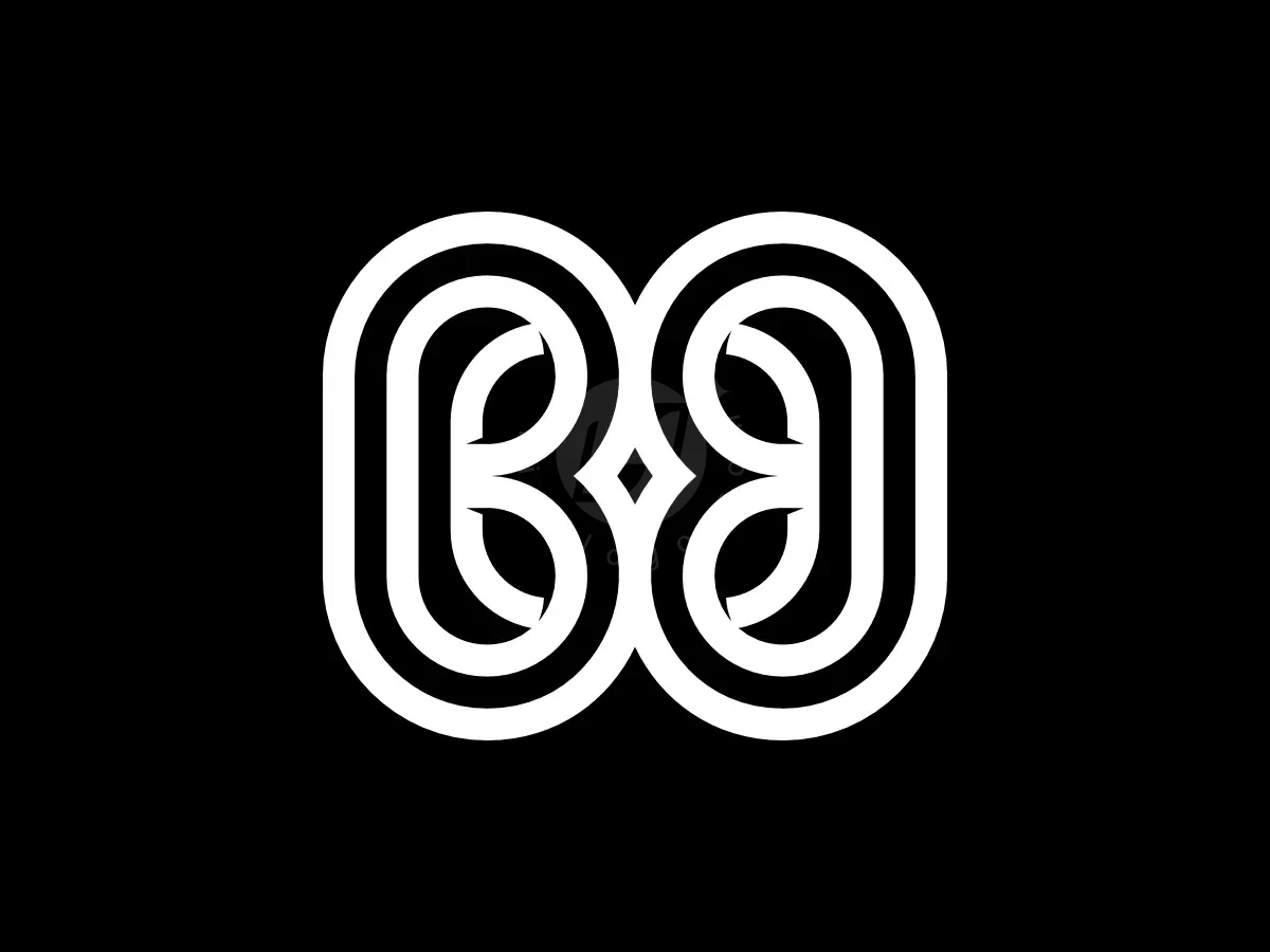 Letter Bb Double B Geometric Line Wordmark Logo. A Comb - Beauty Logo design by Proffartline for sale on Highlogo