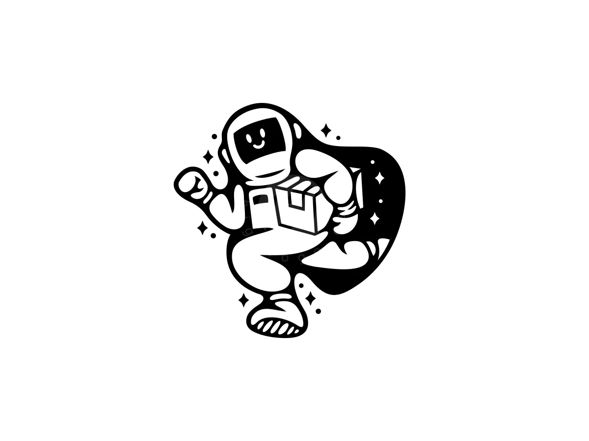 Express Box Delivery Astronaut Logo - Gaming Logo design by ProffAlice for sale on Highlogo