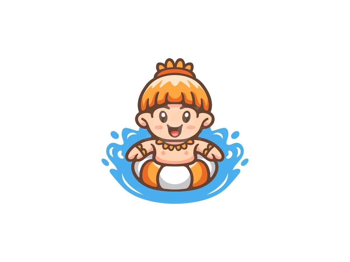 Kids Swim Water Cartoon Logo - Sports Logo design by ProffAlice for sale on Highlogo