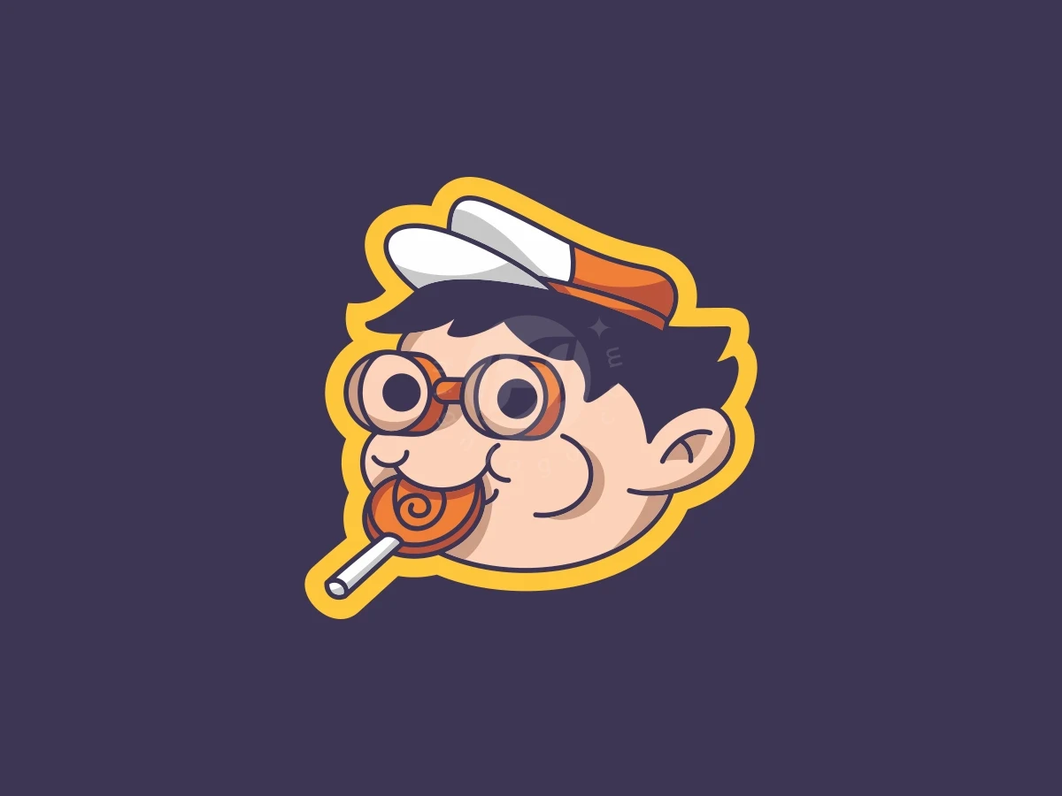 Glasses Candy Boy Logo - Food Logo design by ProffAlice for sale on Highlogo