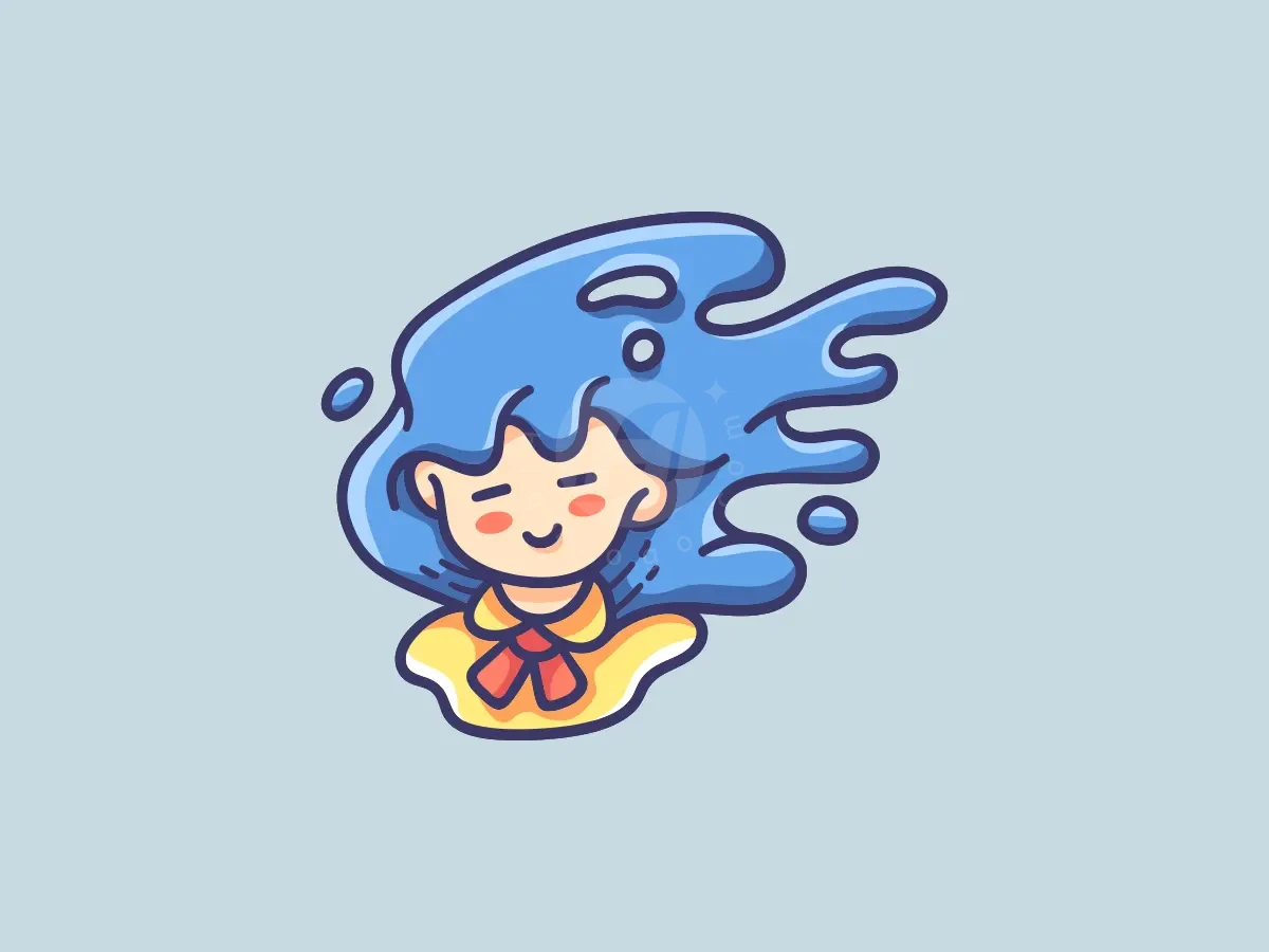 Cute Girl Water Logo - Beauty Logo design by ProffAlice for sale on Highlogo
