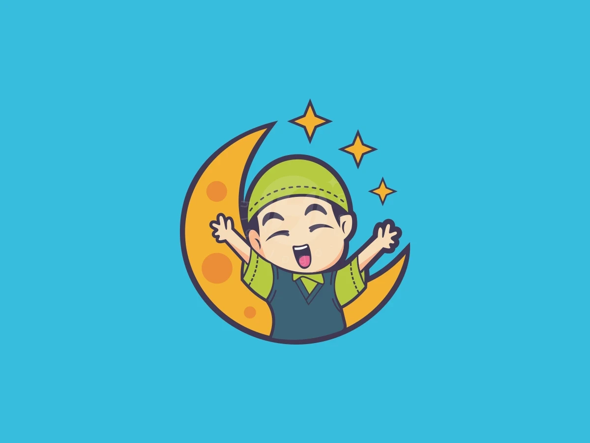 Happy Muslim Children Logo - Media Logo design by ProffAlice for sale on Highlogo