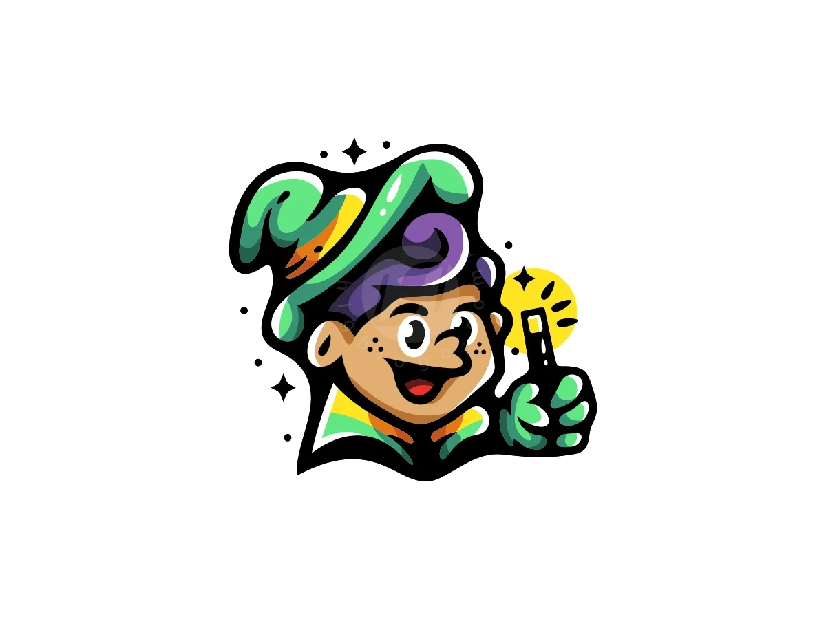 Cute Child Wizard Magician Logo - Gaming Logo design by ProffAlice for sale on Highlogo