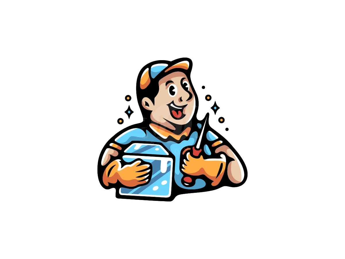 Ice Block Breaker Man Logo - Logo Logo design by ProffAlice for sale on Highlogo