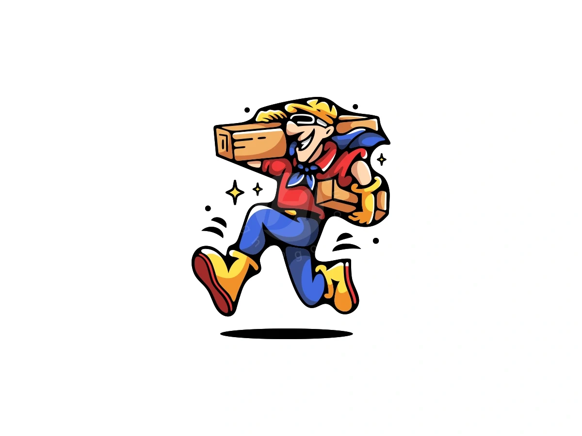 Wood Carpenter Repair Mascot Logo - Gaming Logo design by ProffAlice for sale on Highlogo