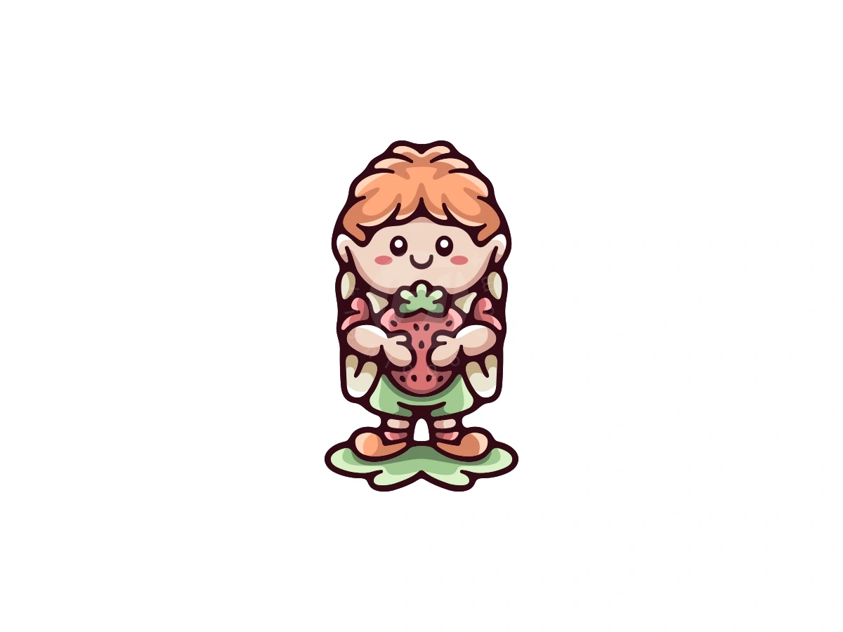 Strawberry School Children Logo - Food Logo design by ProffAlice for sale on Highlogo