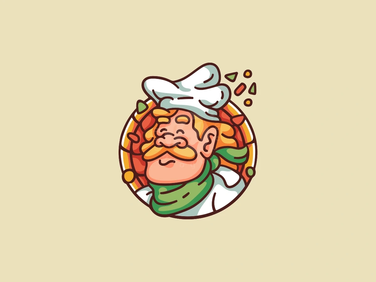 Oldman Pizza Chef Logo - Food Logo design by ProffAlice for sale on Highlogo