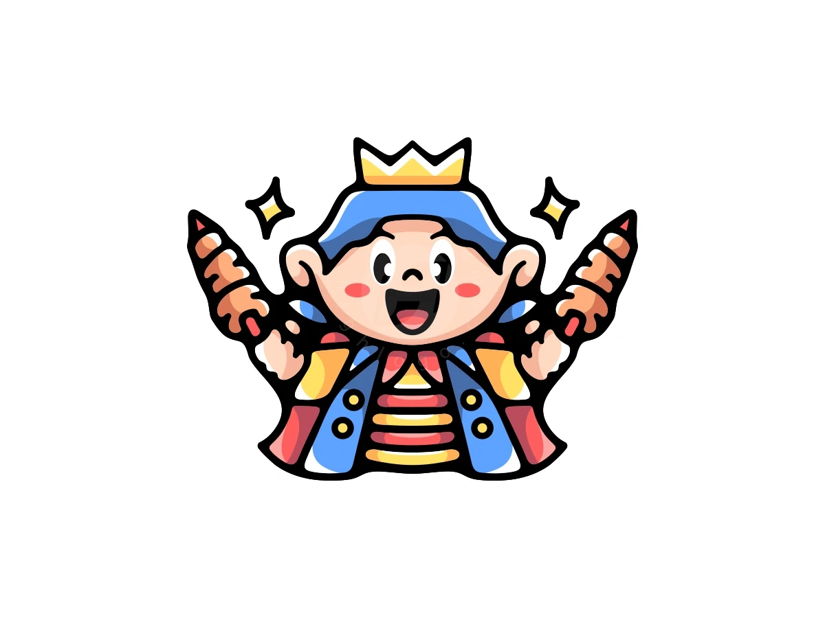 Cute Barbeque King Logo - Food Logo design by ProffAlice for sale on Highlogo