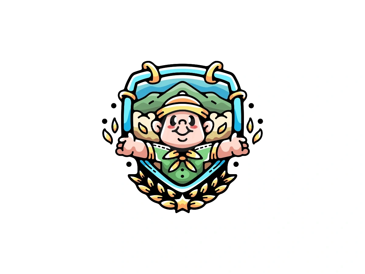 Farmer Shield Mountain Logo - Food Logo design by ProffAlice for sale on Highlogo
