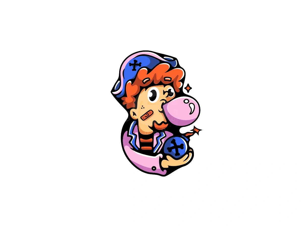 Pirate Bubble Gum Kids Logo - Gaming Logo design by ProffAlice for sale on Highlogo