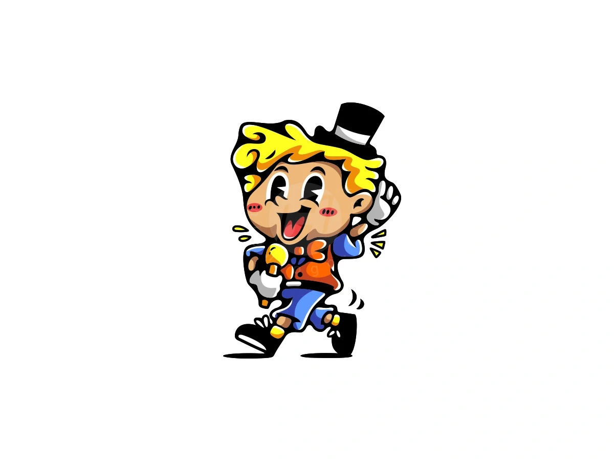 Children Performing Cheerful Entertainment Logo - Media Logo design by ProffAlice for sale on Highlogo