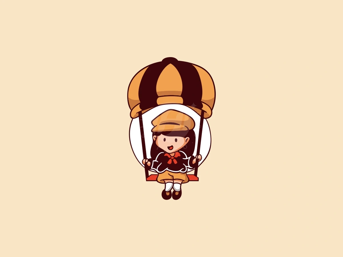 Flying Balloon Girl Logo - Gaming Logo design by ProffAlice for sale on Highlogo