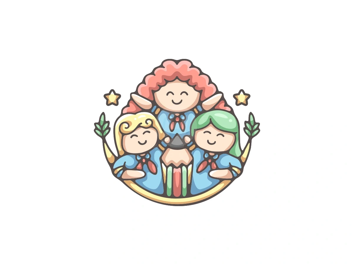 Girl Team School Logo - Organizations Logo design by ProffAlice for sale on Highlogo