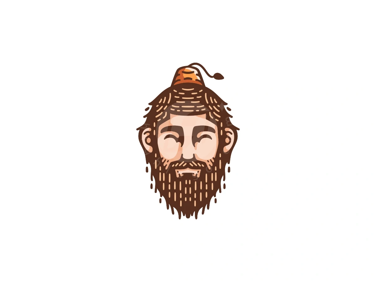 Retro Beard Man Logo - Food Logo design by ProffAlice for sale on Highlogo