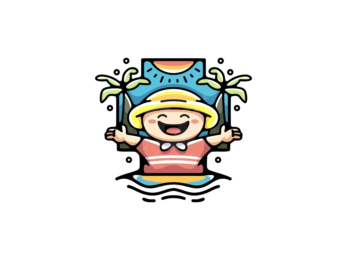 Beach Kids Sunset Logo - Gaming Logo design by ProffAlice for sale on Highlogo