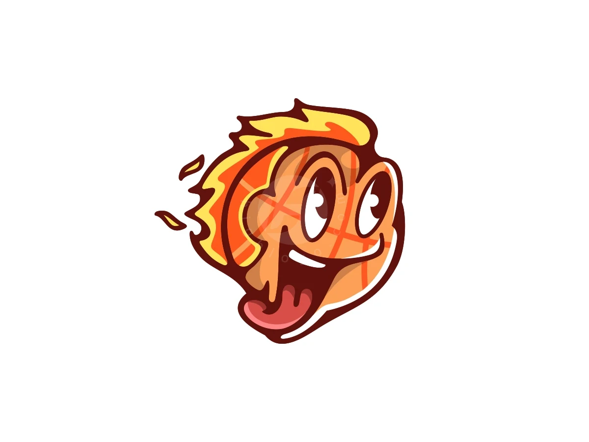 Fiery Basketball Mascot Logo - Sports Logo design by ProffAlice for sale on Highlogo