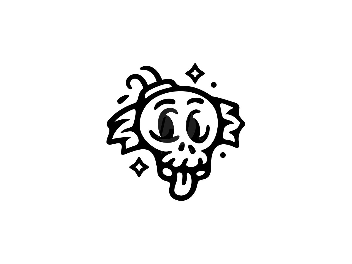 Scientist Skull Bomb Outline Logo - Media Logo design by ProffAlice for sale on Highlogo