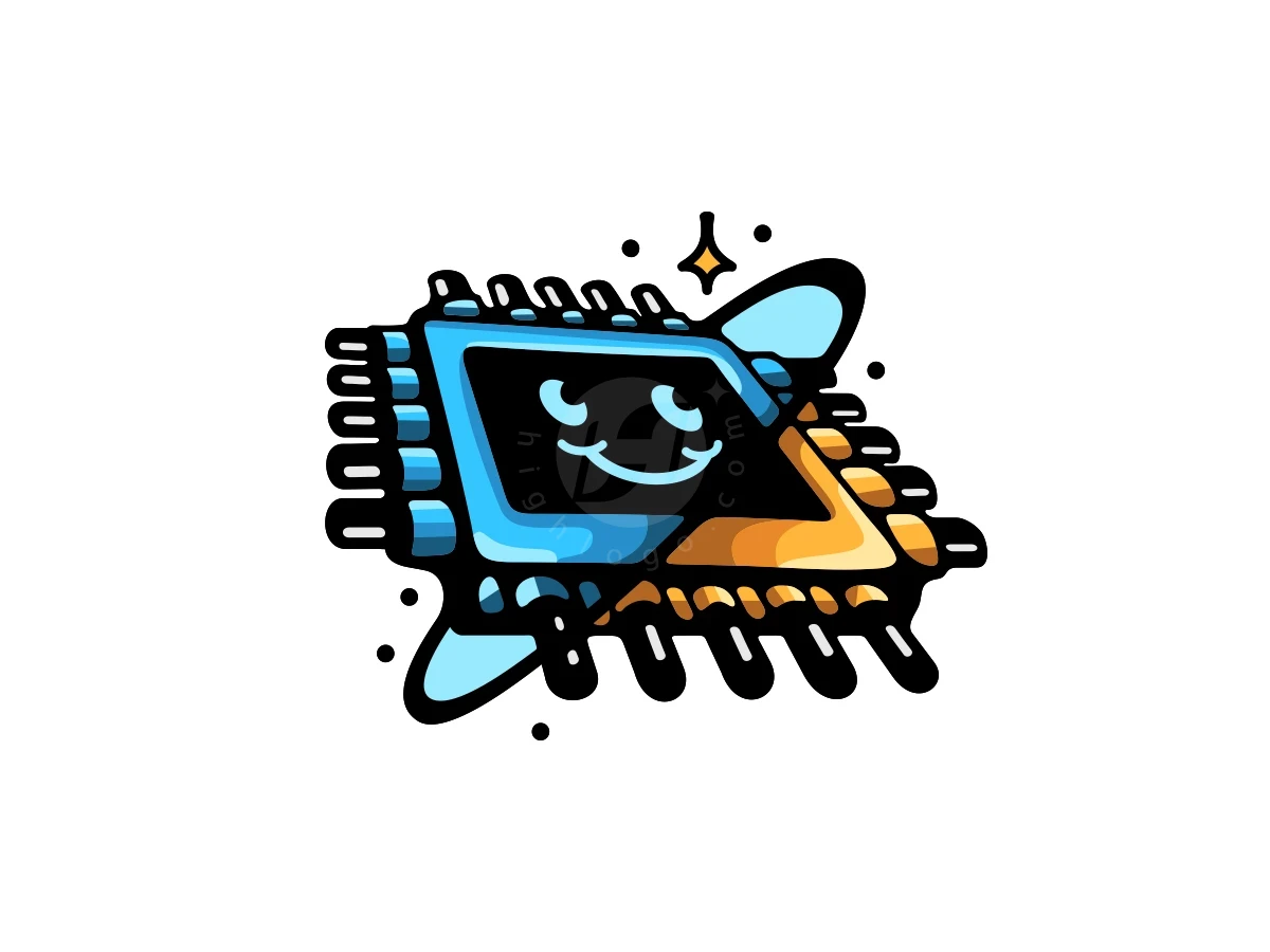 Electronic Chip Mascot Logo - Technology Logo design by ProffAlice for sale on Highlogo