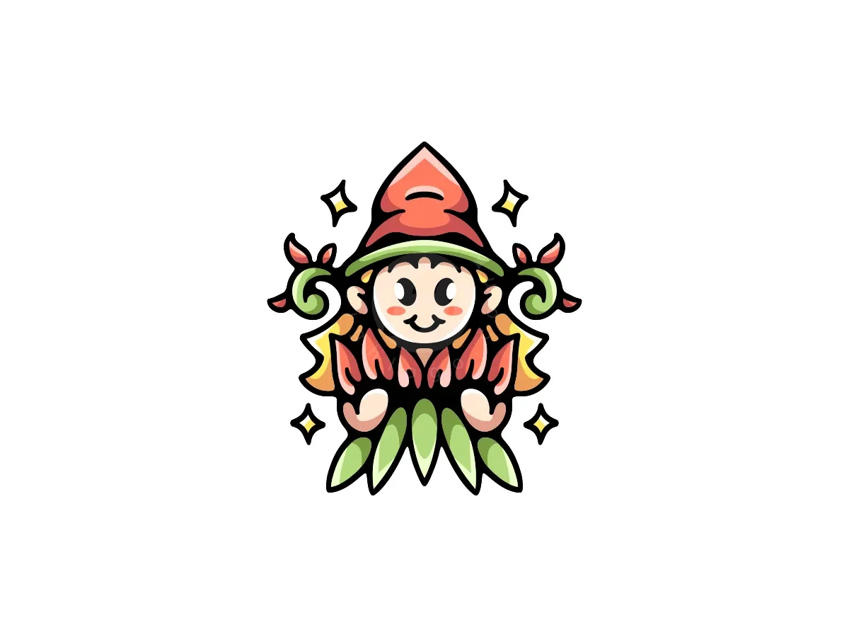 Cute Leaf Fairy Logo - Gaming Logo design by ProffAlice for sale on Highlogo
