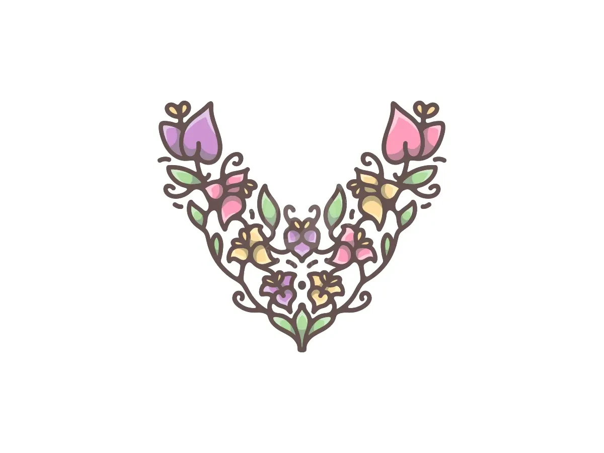 V Vine Flowers Logo - Beauty Logo design by ProffAlice for sale on Highlogo